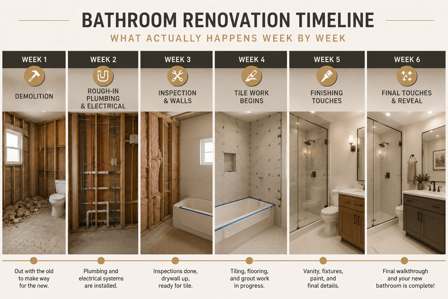Bathroom Renovation Timeline: What Actually Happens Week by Week